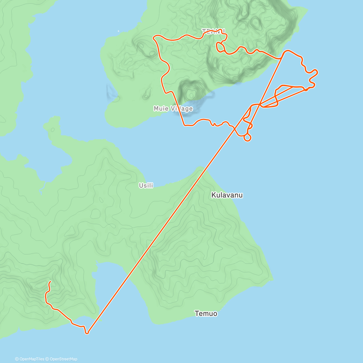 Map of the activity, Morning intensity with the American lads and then endurance