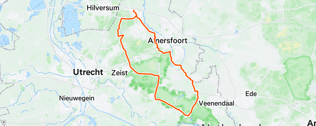 Map of the activity, Rit in Utrechtse Heuvelrug op 5-11-2024