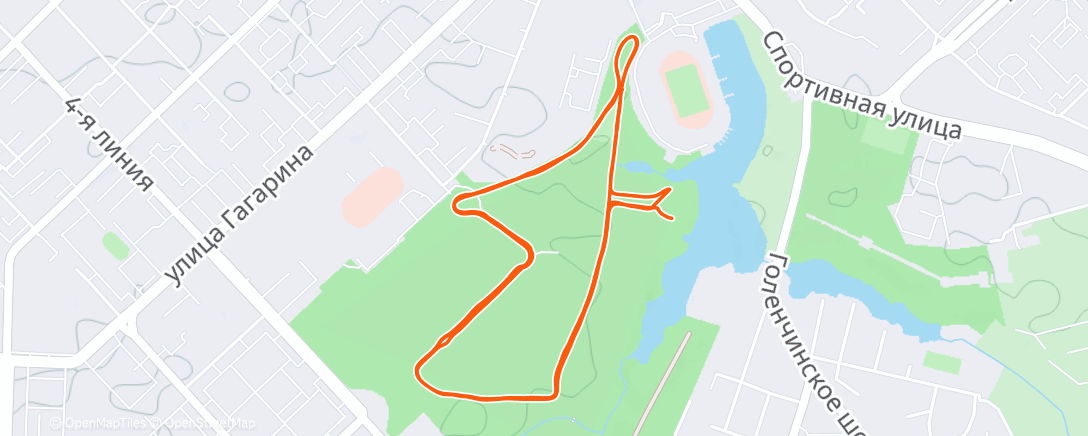 Map of the activity, Утренний забег