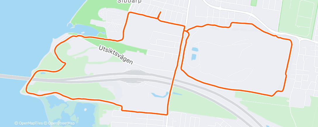 Map of the activity, Afternoon Run