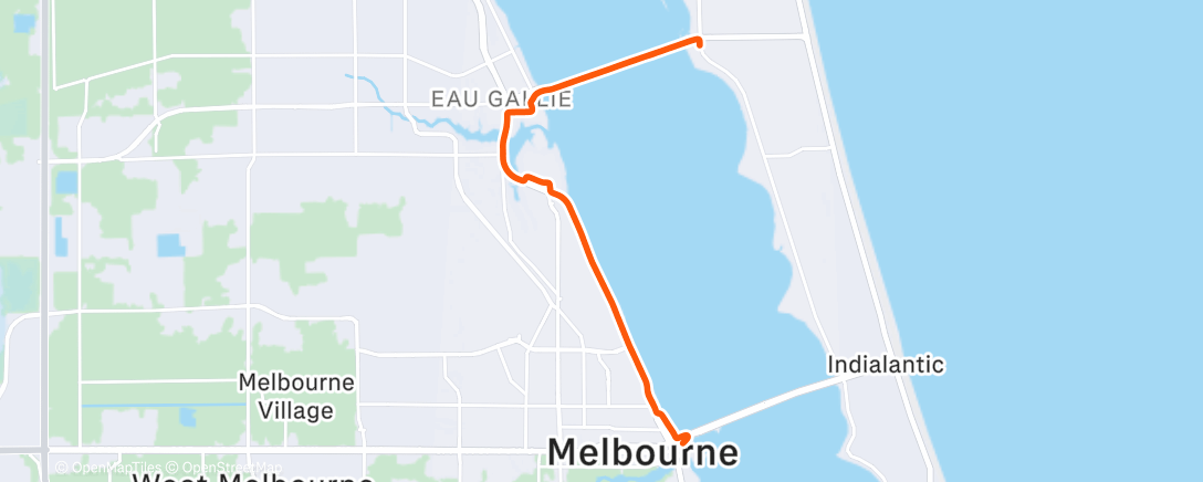 Map of the activity, Melbourne Half Marathon