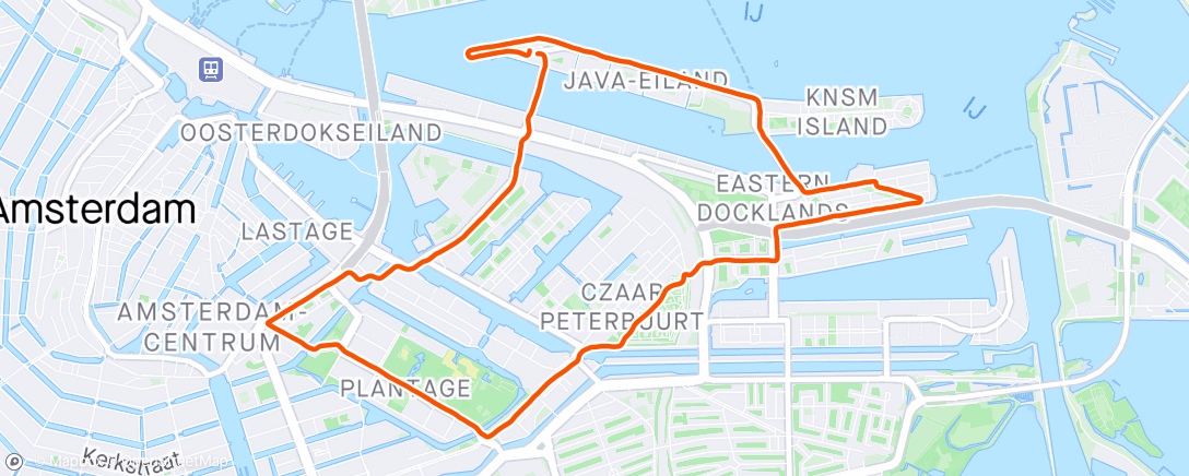 Map of the activity, Amsterdam Morning Run