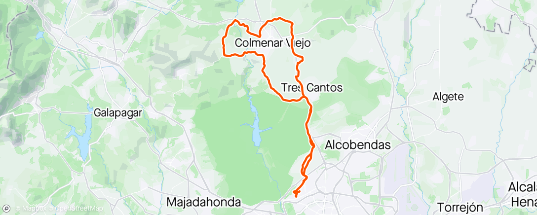 Map of the activity, Mtb. Por colmenar alargada