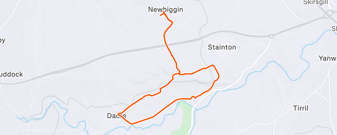 Map of the activity, Afternoon Trail Run