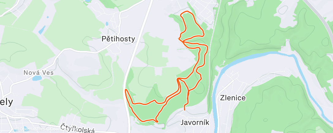Map of the activity, Morning Trail Run