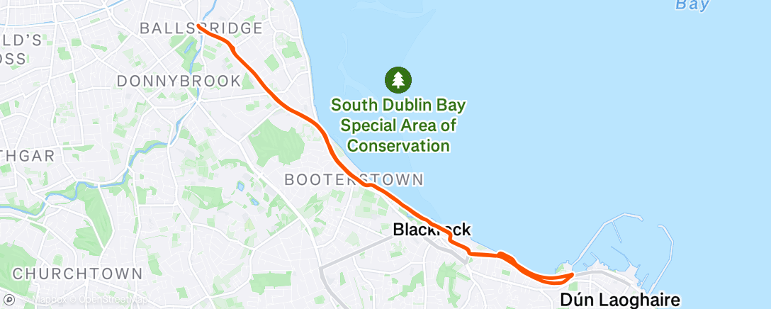 Map of the activity, Evening Run