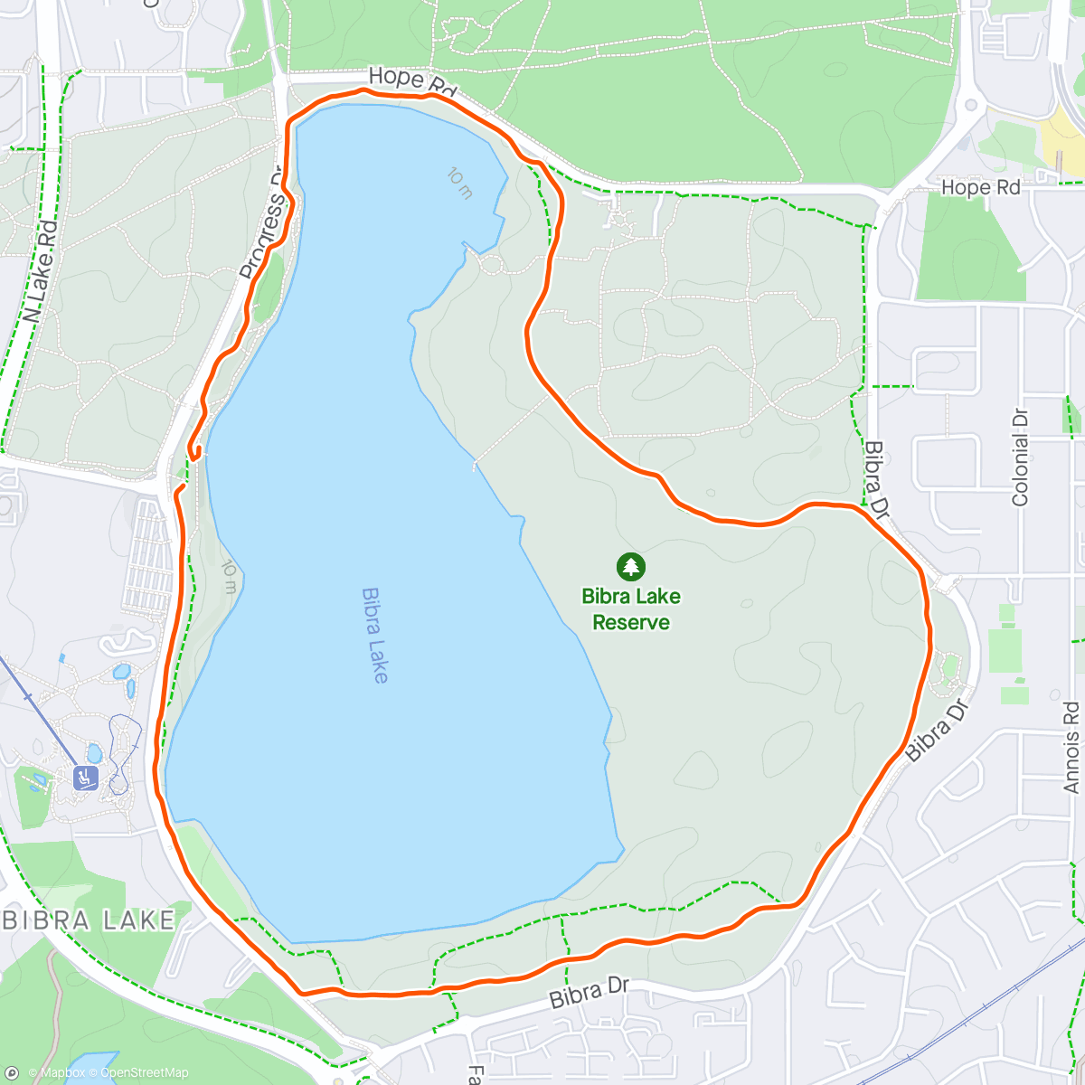 Map of the activity, Bibra lake with Steve saw Keith