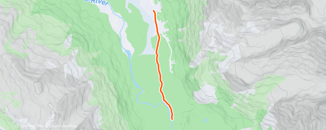 Map of the activity, Morning Hike
