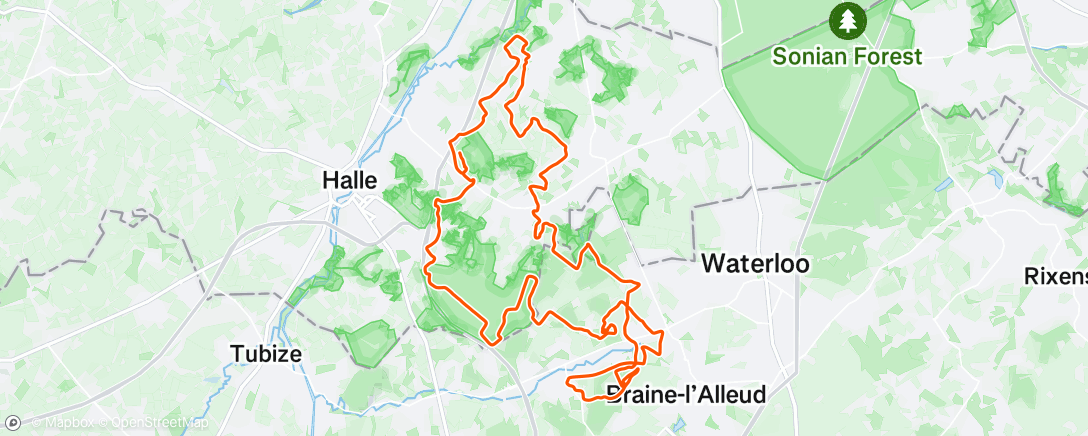 Map of the activity, Mtb Huizingen