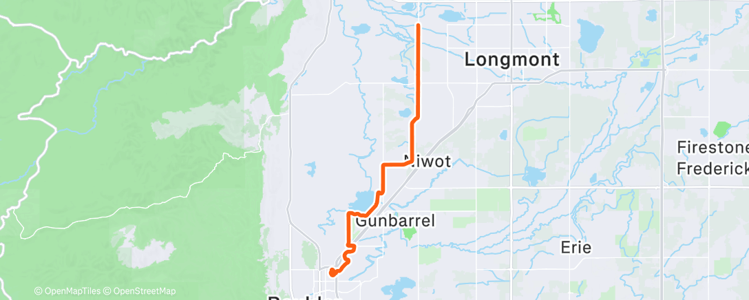 Map of the activity, Lunch Ride