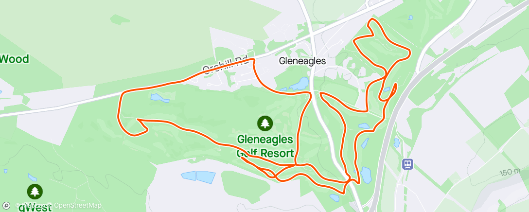 Map of the activity, Gleneagles Run - What a spot, added to Bucket List ⛳️
