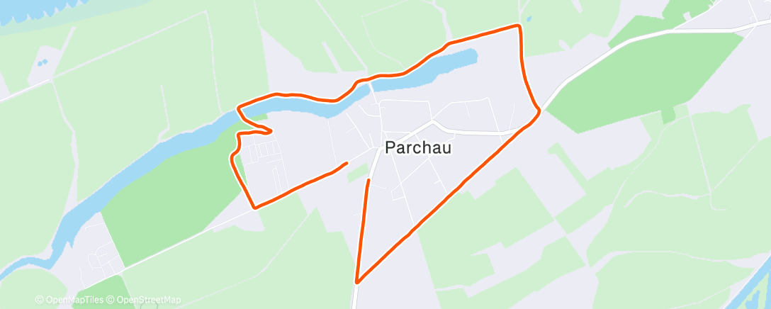 Map of the activity, Lauf am Morgen