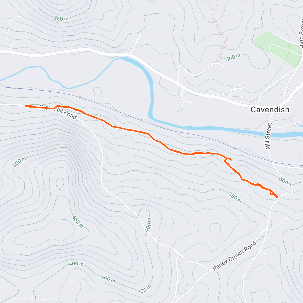 Map of the activity, Snowshoe
