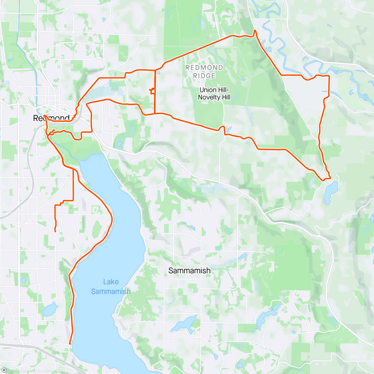 Map of the activity, after school ride with lucy
