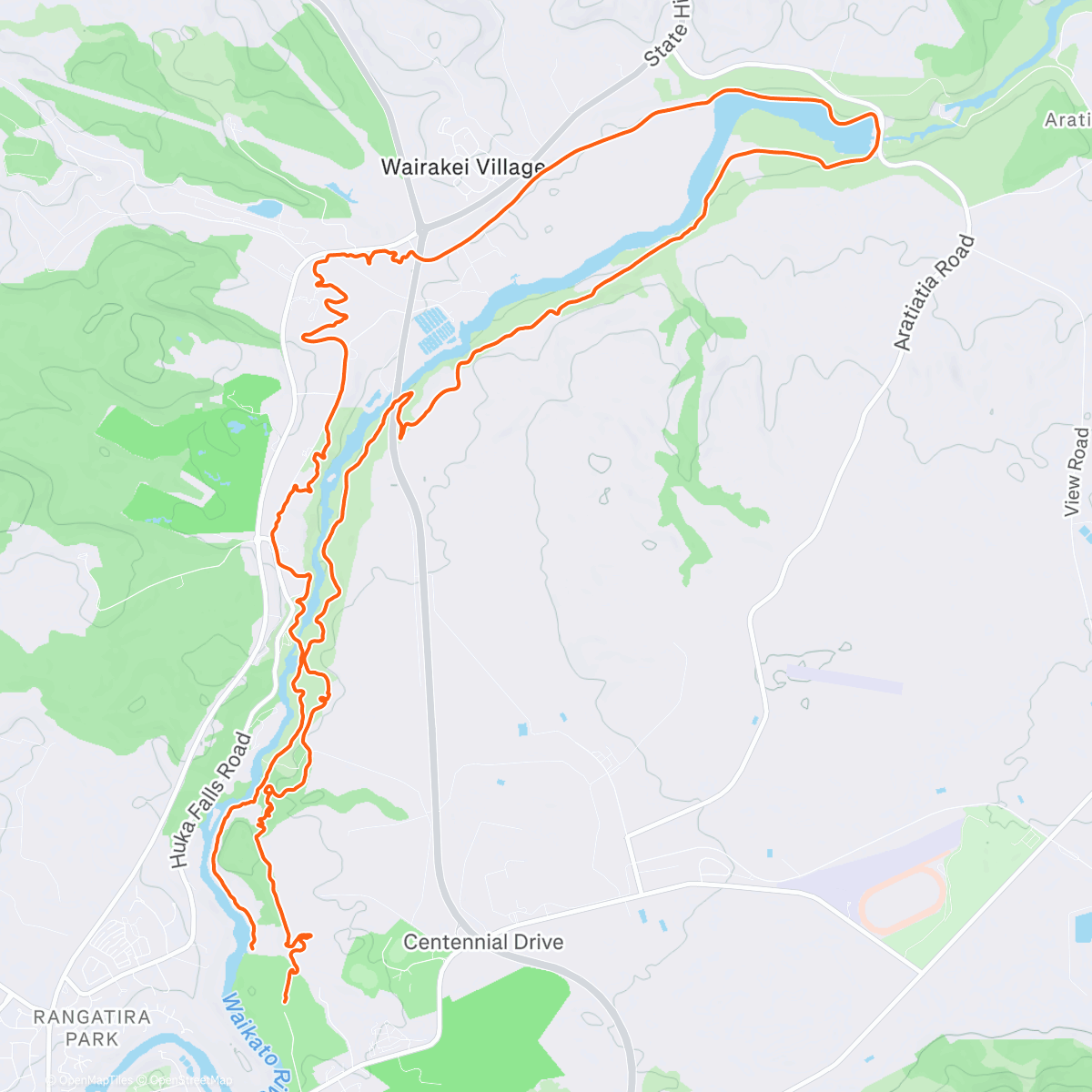 Map of the activity, Morning Trail Run