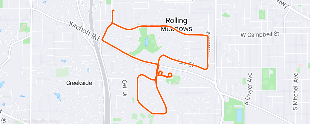 Map of the activity, Run 2: Solo