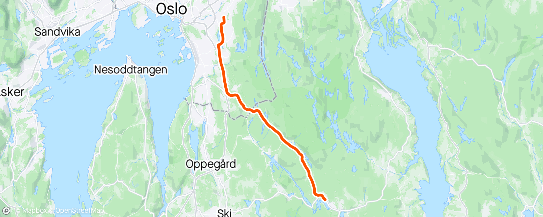 Mapa da atividade, Trilleretur fra ytre Enebakk på ny sykkel