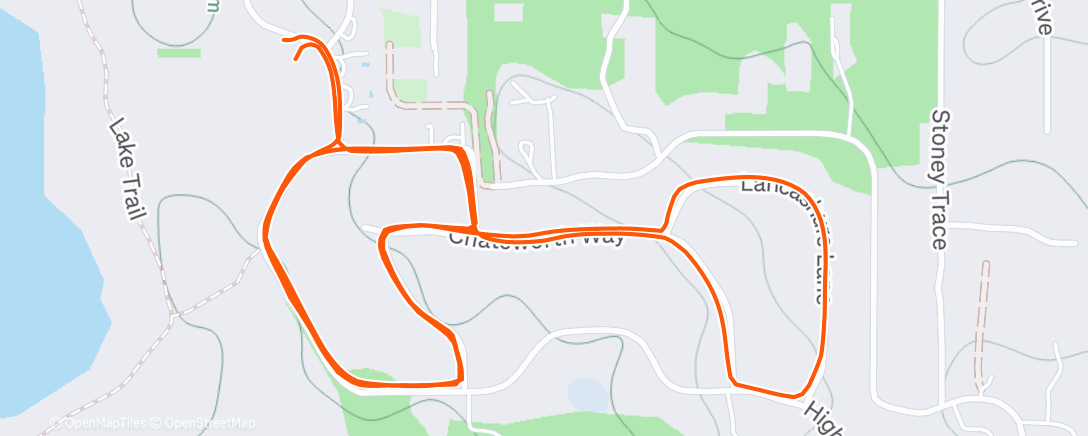 Map of the activity, Morning Run