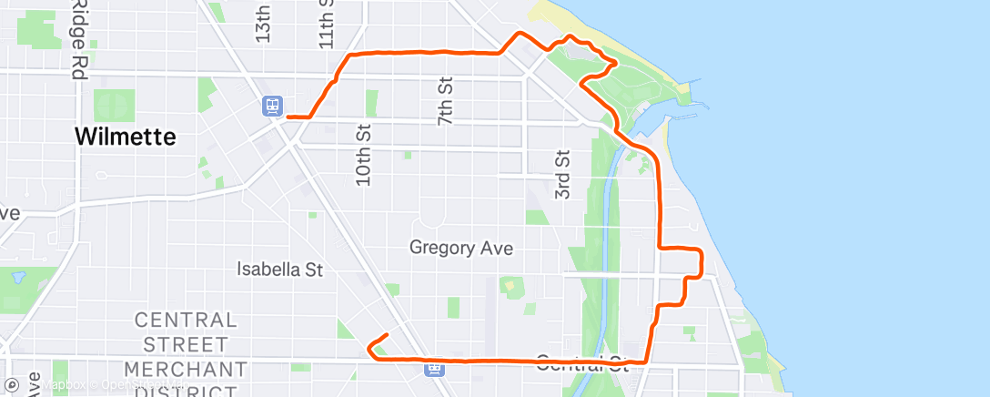 Map of the activity, Morning Run