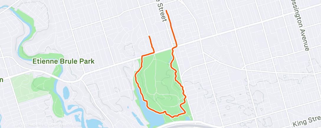Map of the activity, Lunch Run