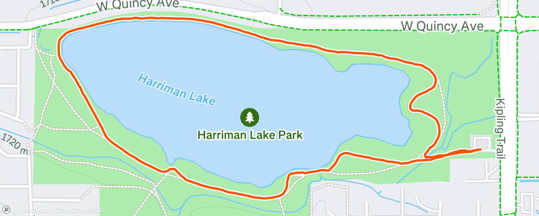 Map of the activity, Afternoon Hike