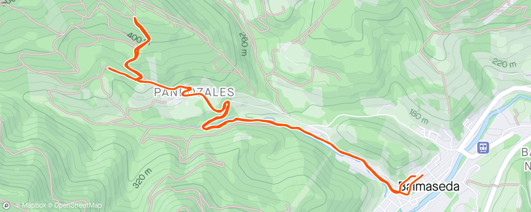 Mapa da atividade, Carrera de montaña vespertina