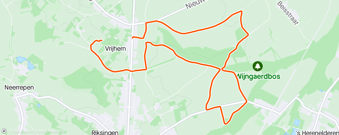 Map of the activity, Kluisrun ...rode lus