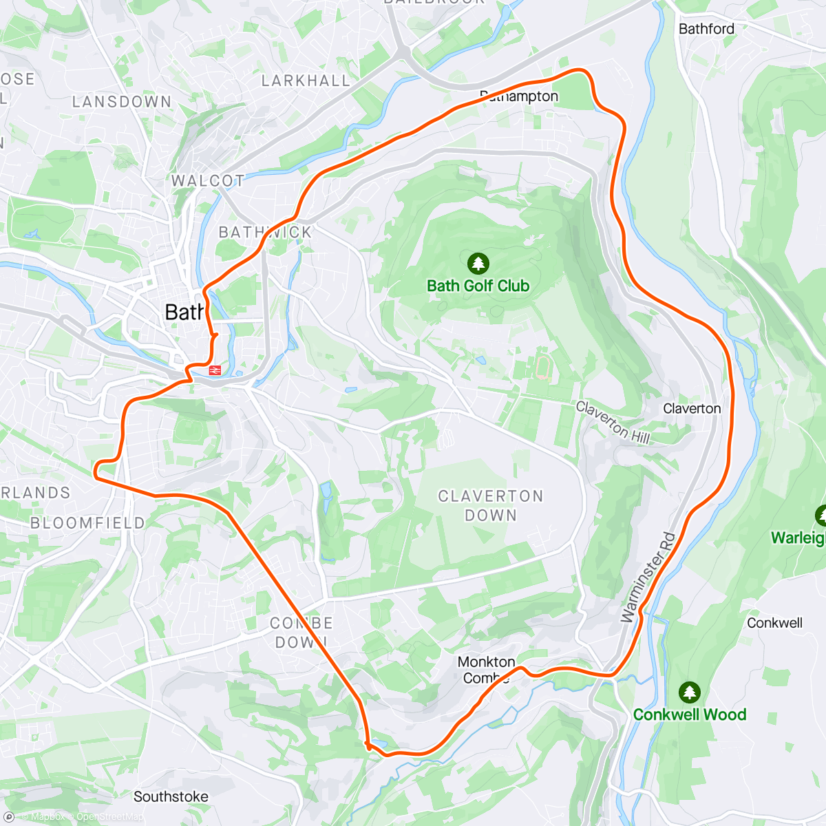Map of the activity, Bath. Kennet and Avon canal and the tunnels. So cool to have them to use.