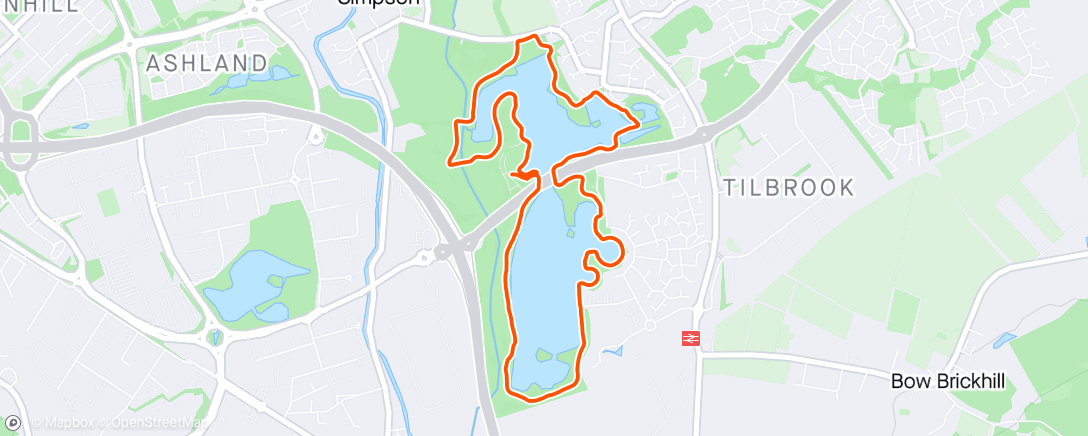 Map of the activity, Chatty Afternoon Run with Emma 😀
