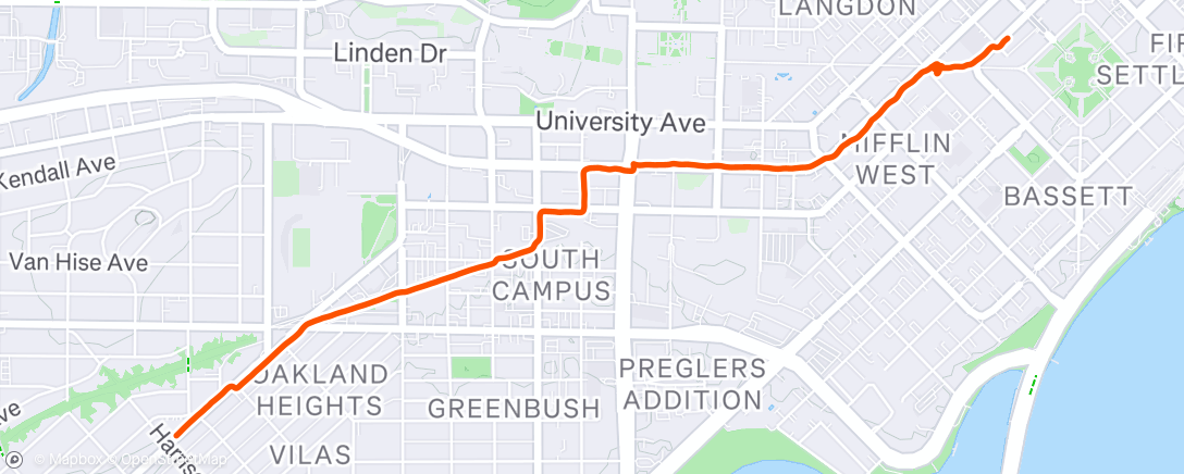 Map of the activity, Evening Walk