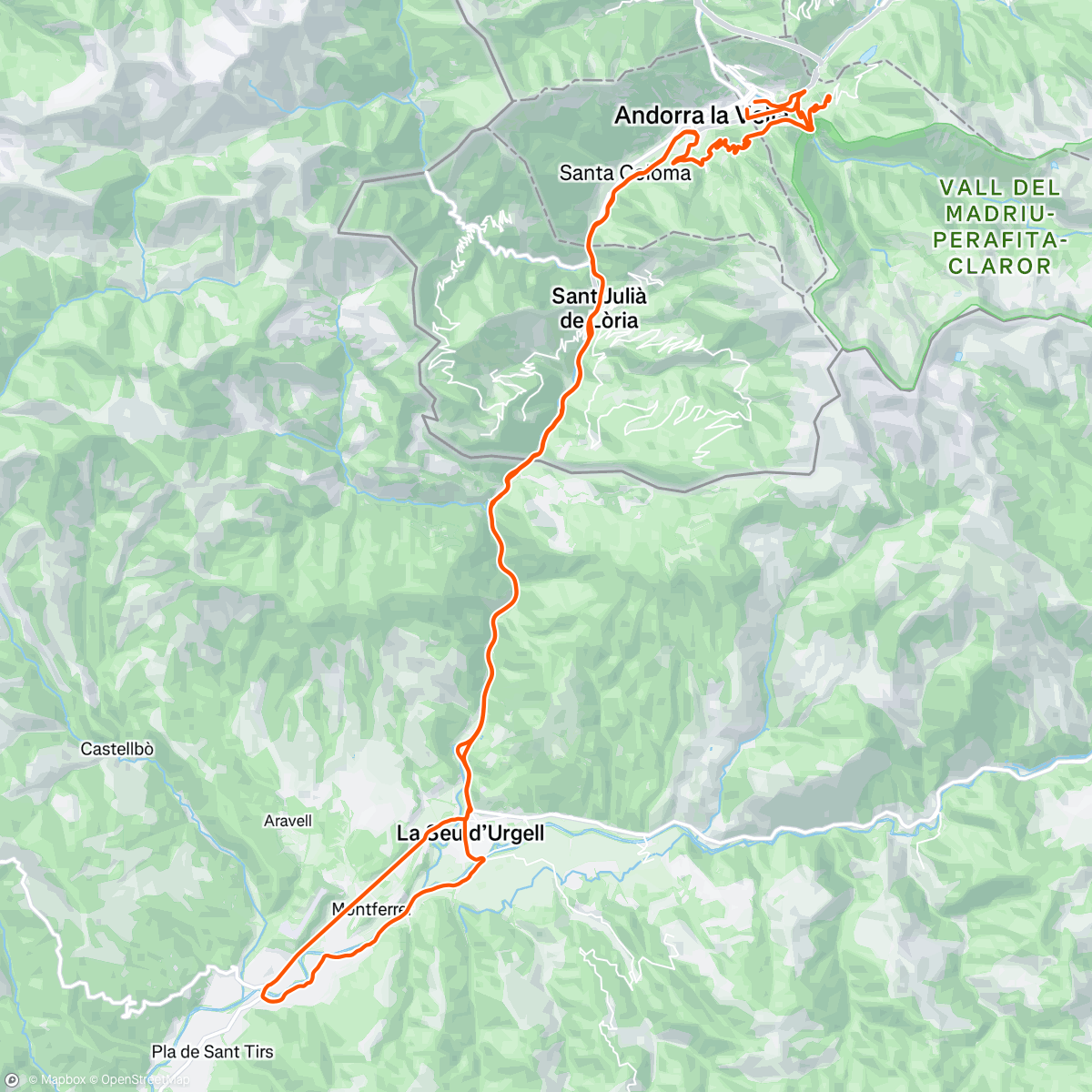 Map of the activity, Sortie vélo dans l'après-midi