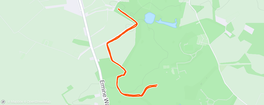Map of the activity, Parkrun #25