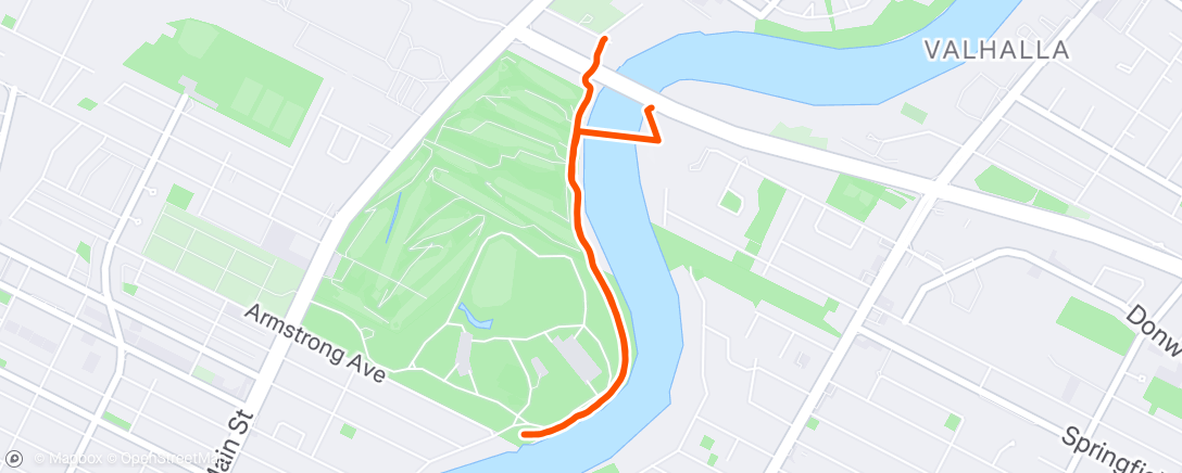 Map of the activity, Afternoon walk