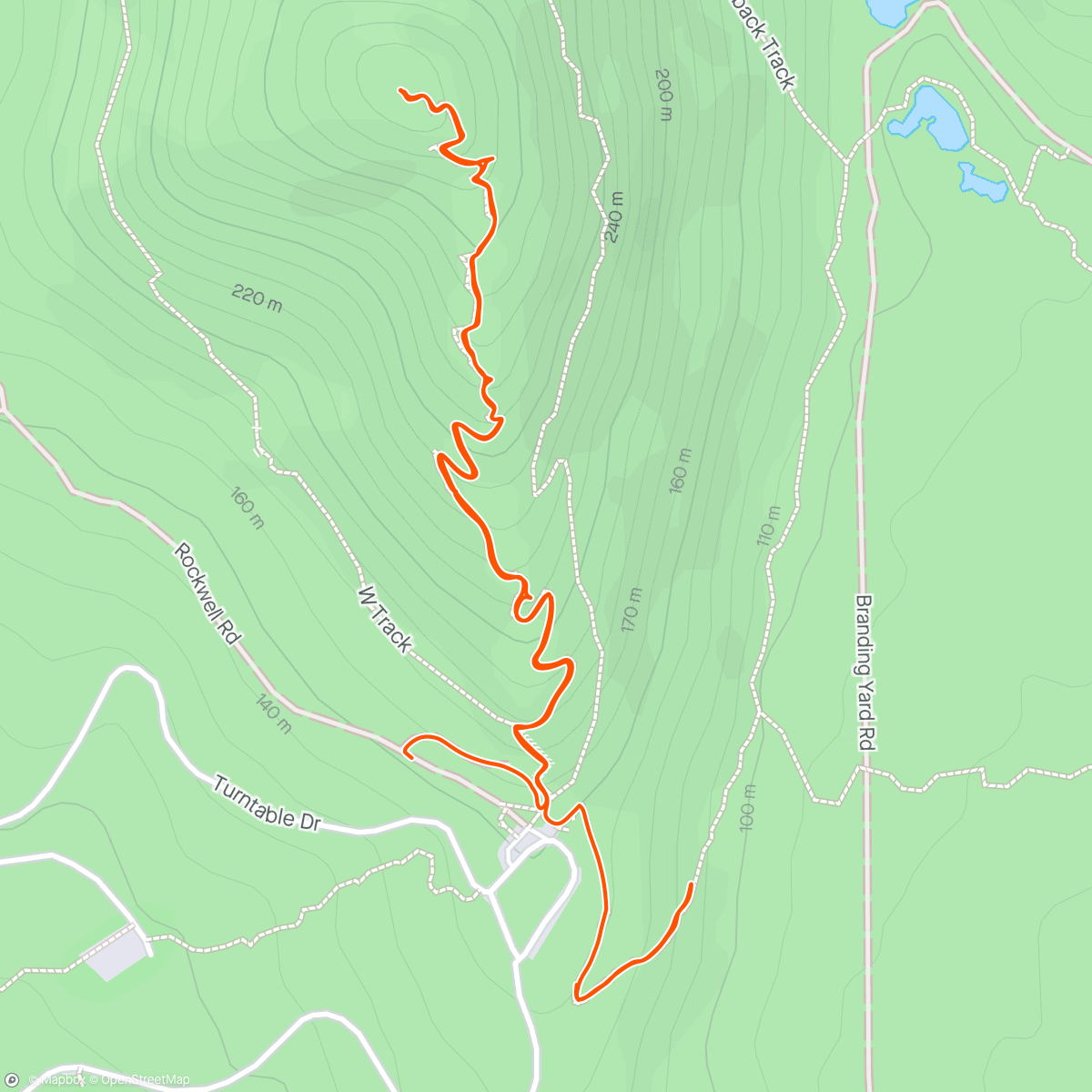 Map of the activity, Morning You Yangs Walk with Noah