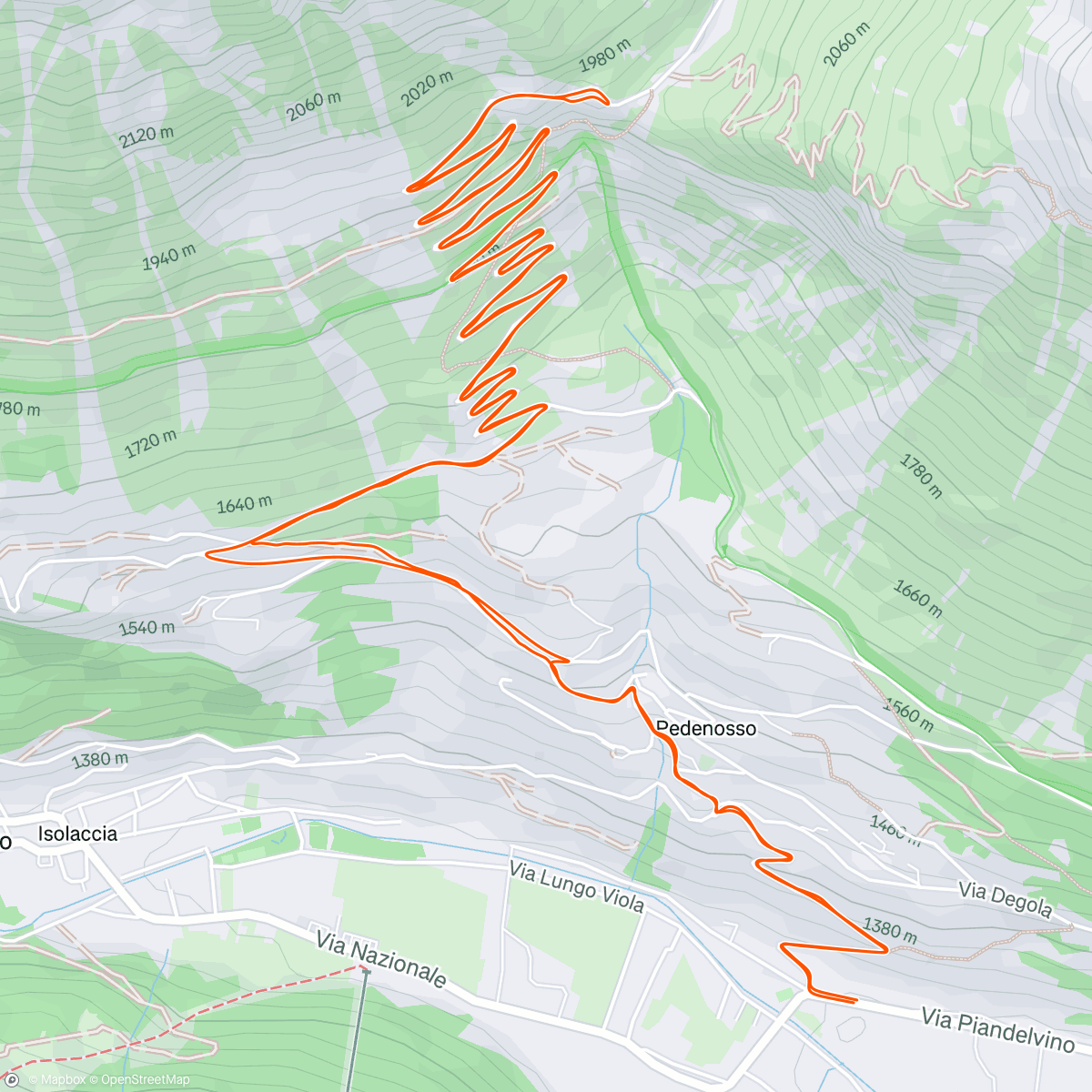 Map of the activity, Torri di Fraele