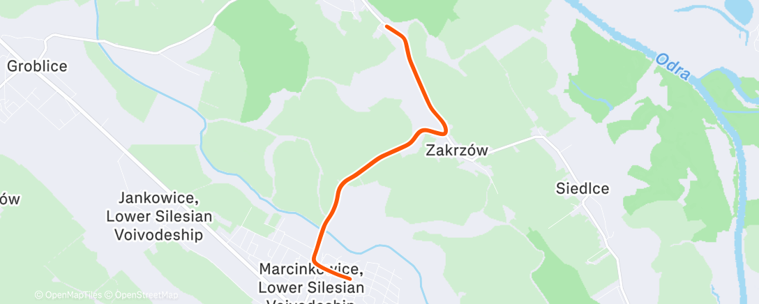 Map of the activity, Morning Run