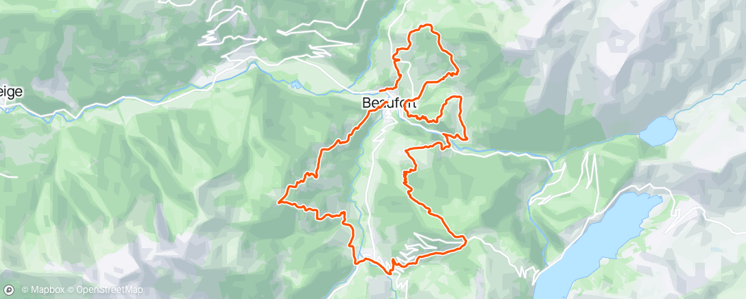 Map of the activity, Trail Beaufort (H) avec Nico