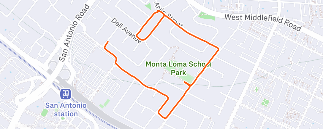 「Just enough time for 2 miles」活動的地圖