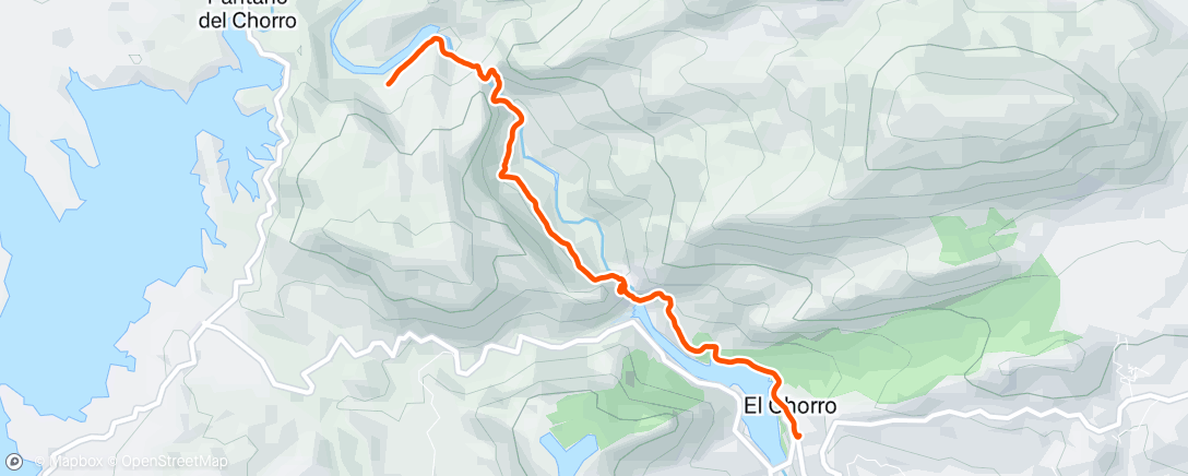 Map of the activity, Caminito del Rey