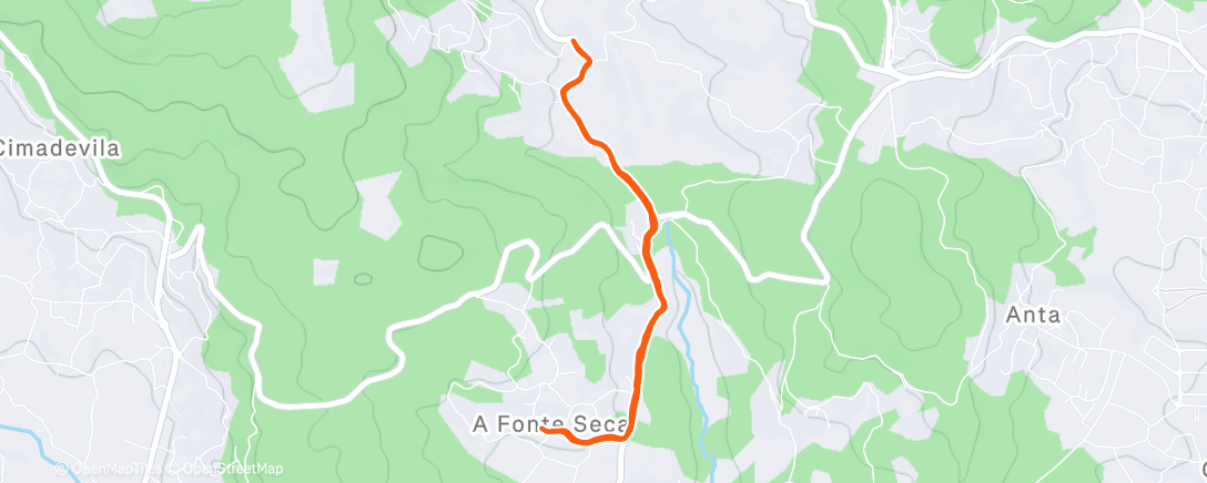 Map of the activity, Carrera a la hora del almuerzo