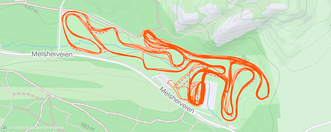 Map of the activity, Ski à roulettes le matin