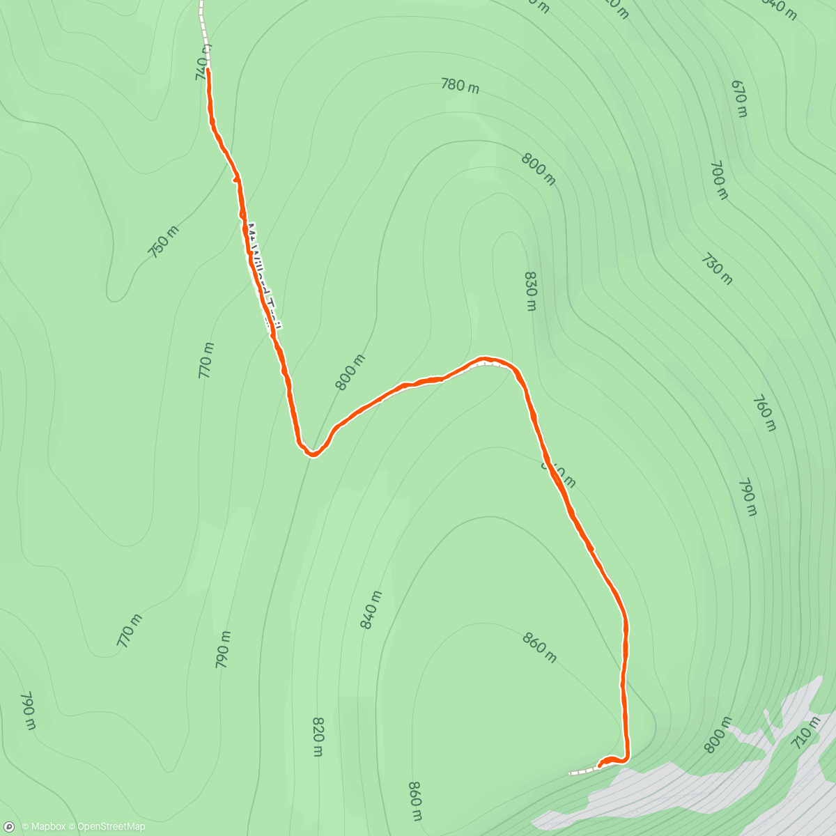 Mappa dell'attività Mt Willard snow hike with the kids