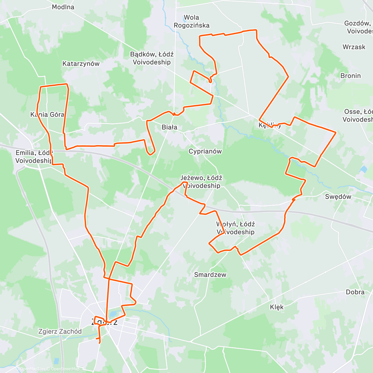 Map of the activity, Pouczenie👮🏻‍♂️