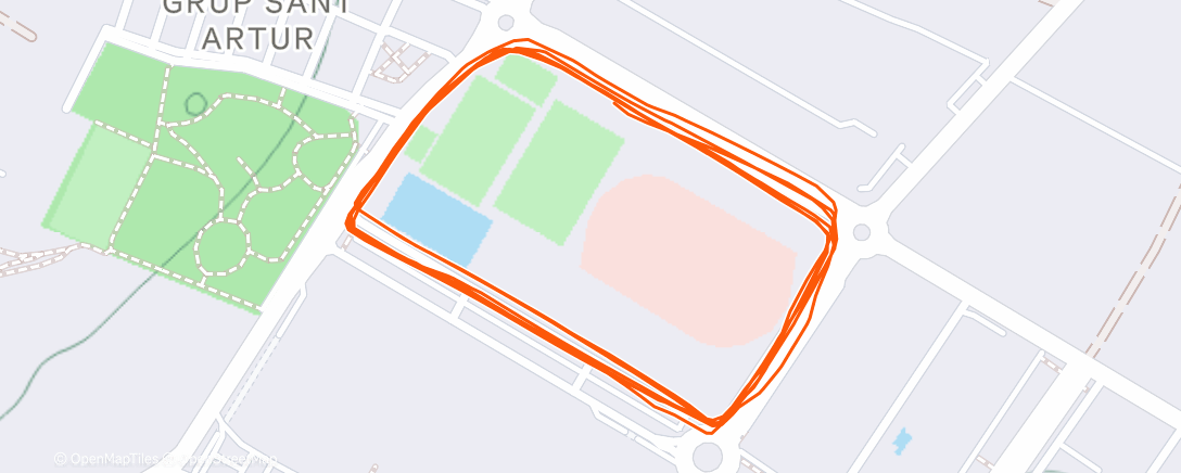 Map of the activity, Carrera de tarde