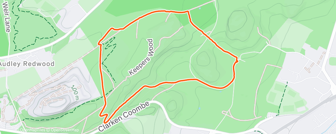 Map of the activity, Saturday Morning Walk