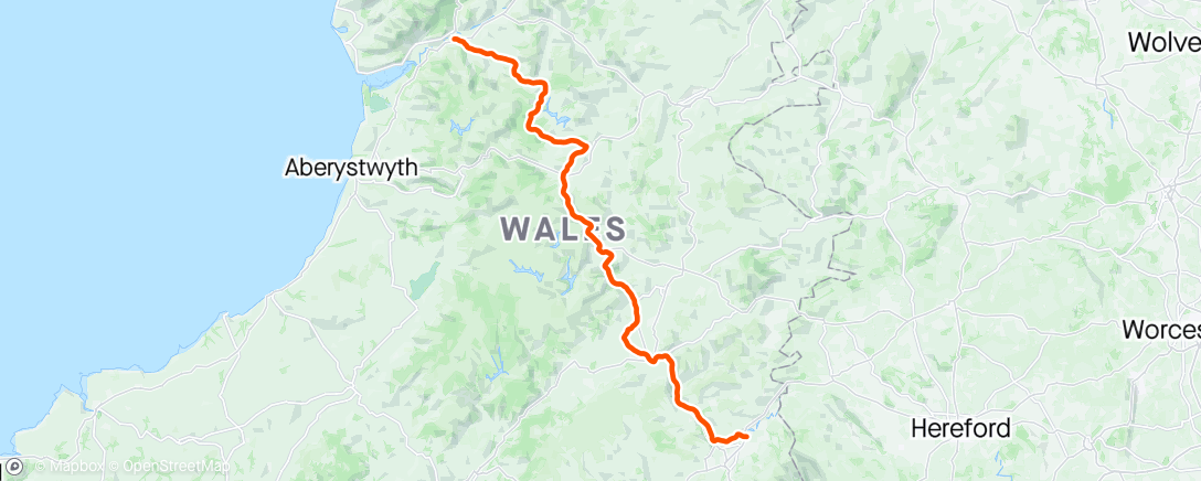 Map of the activity, Lon Las Cymru - Day 2
