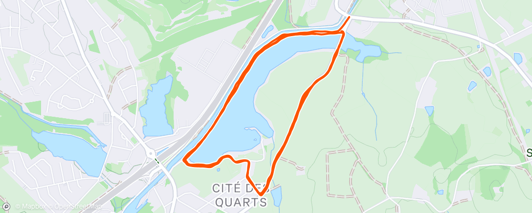 Map of the activity, Course à pied du midi