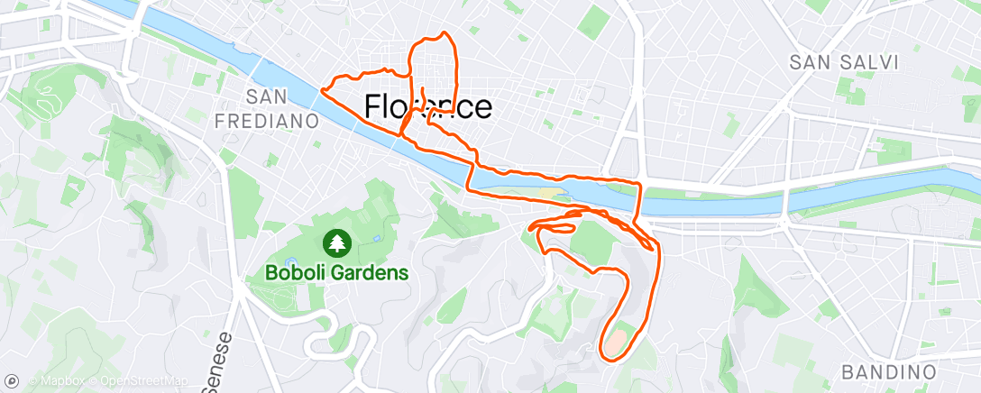 Map of the activity, 50” GuardaFirenze
