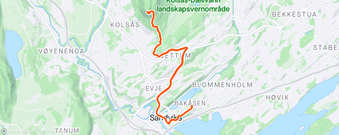 Map of the activity, Søndre K