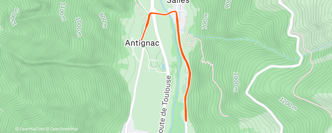 Map of the activity, Reprise course à pied